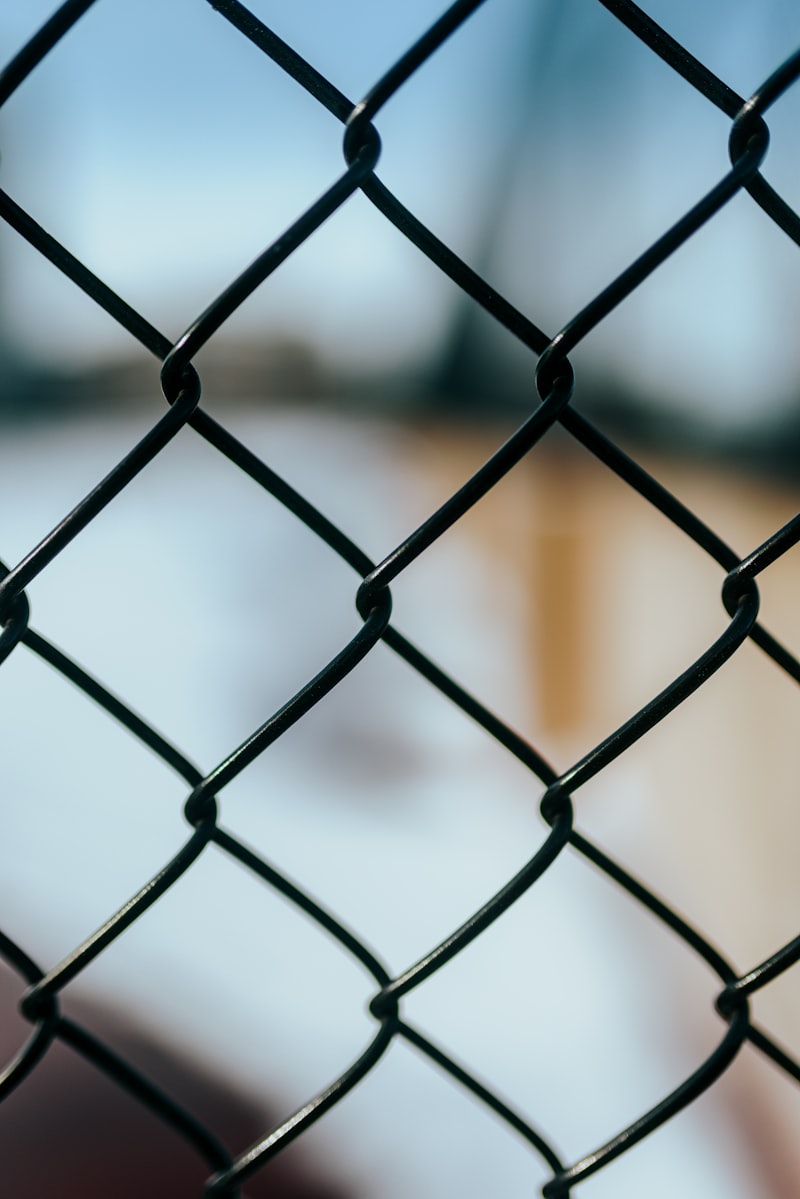 Chain link fence installation